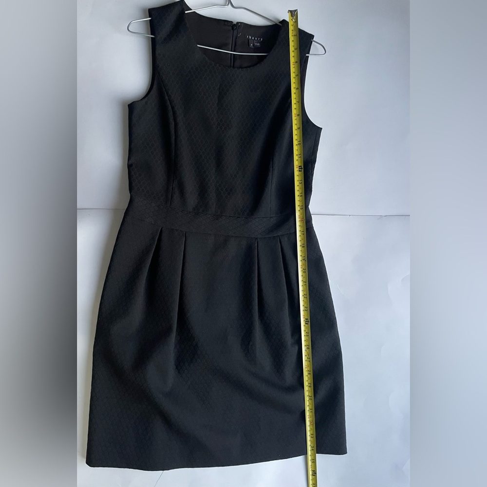 THEORY Quinten Amata Black Textured Sleeveless Fit & Flare Dress – Size 4 - Picture 3 of 8
